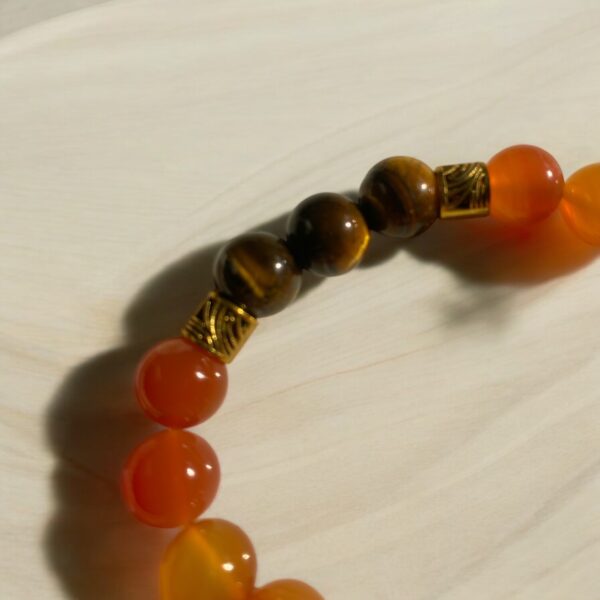 Armband aus Karneol und Tigerauge – Bild 2